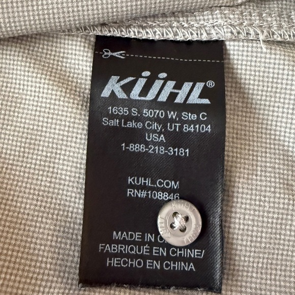 Kuhl Men's Gray Outdoor Button Down Long Sleeve Athletic Top -Medium - Picture 5 of 8